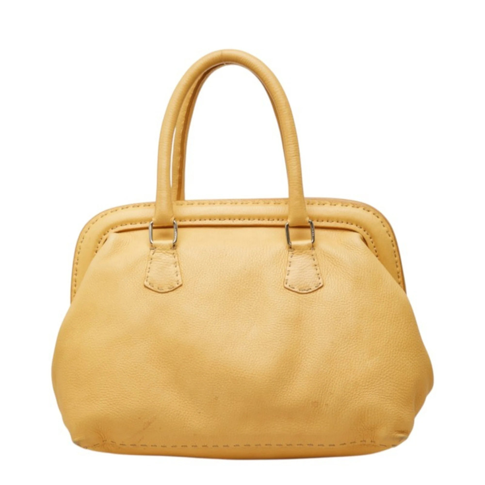 Fendi Selleria Doctor's Bag Tote Handbag Beige Leather Women's FENDI